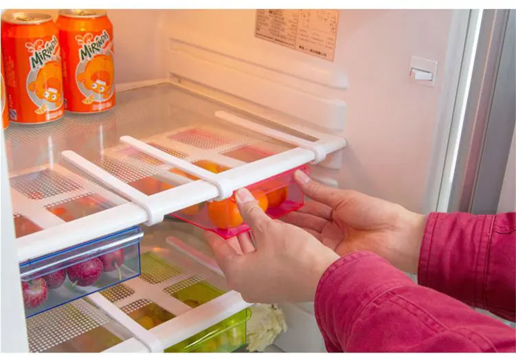 Экологичный многофункциональный кухонный рефрижератор шкаф для хранения полка холодильника с морозильной камерой держатель ящик для еды Органайзер Экономия пространства