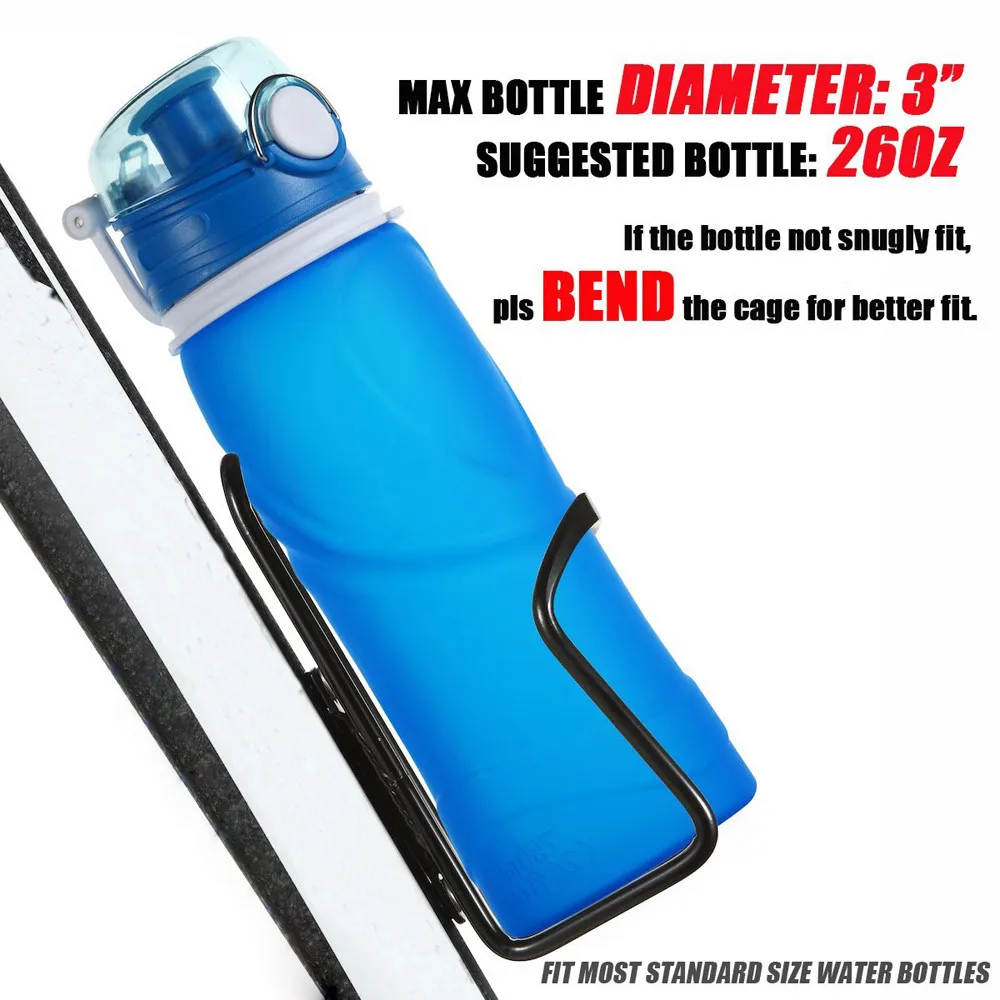Комплект из 2 единиц, велосипед бутылка для воды держатель носитель Велосипедный спорт пить воду контейнер клетка кронштейн с 4* винты+ ключ, дюймовый стандарт прочный Алюминий 20
