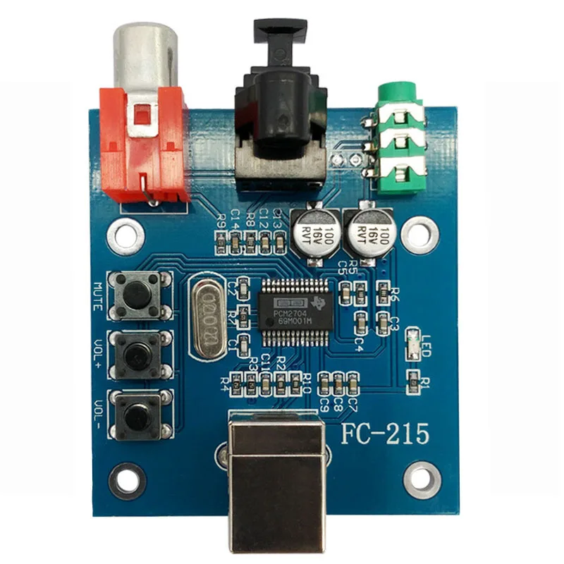 PCM2704 аудио ЦАП USB к S/PDIF звуковая карта hifi ЦАП Декодер плата 3,5 мм аналоговый коаксиальный Оптический 16 бит 32 кГц/44,1 кГц/48 кГц A1-010