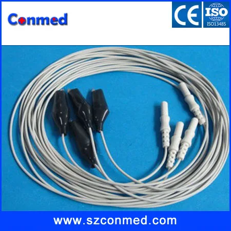 DIN connector Electroencephalo-graph Brain EEG Cable with Alligator Clip Electrodes