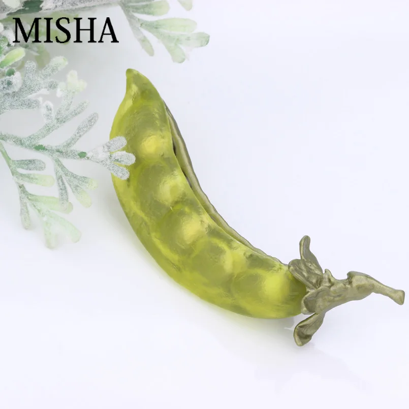 

MISHA Women Jewelry Pearl Brooch Jewelry Green Pod Styling Pearl Brooch Original Luxury Freshwater Pearl For Wedding L2297
