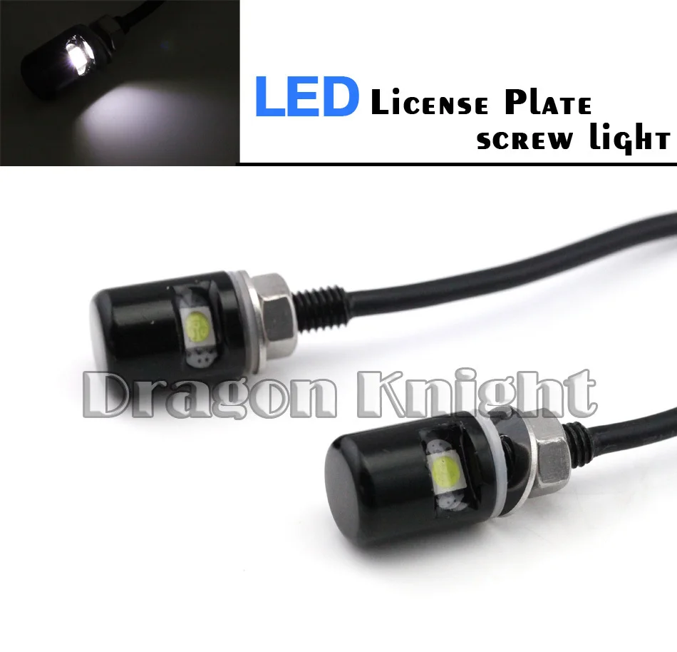 1 пара CNC аксессуары для мотоциклов Универсальный 12V LED номерной знак винт Болт