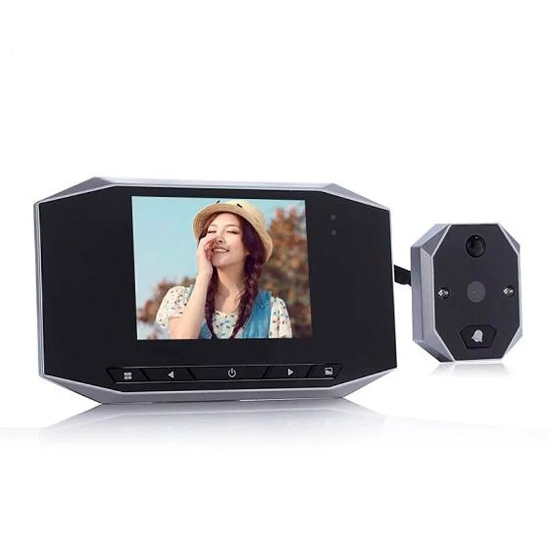 2016 New spioncino porta peephole 3.5inch PIR motion sensor 4X zoom Night vision Photo Taking