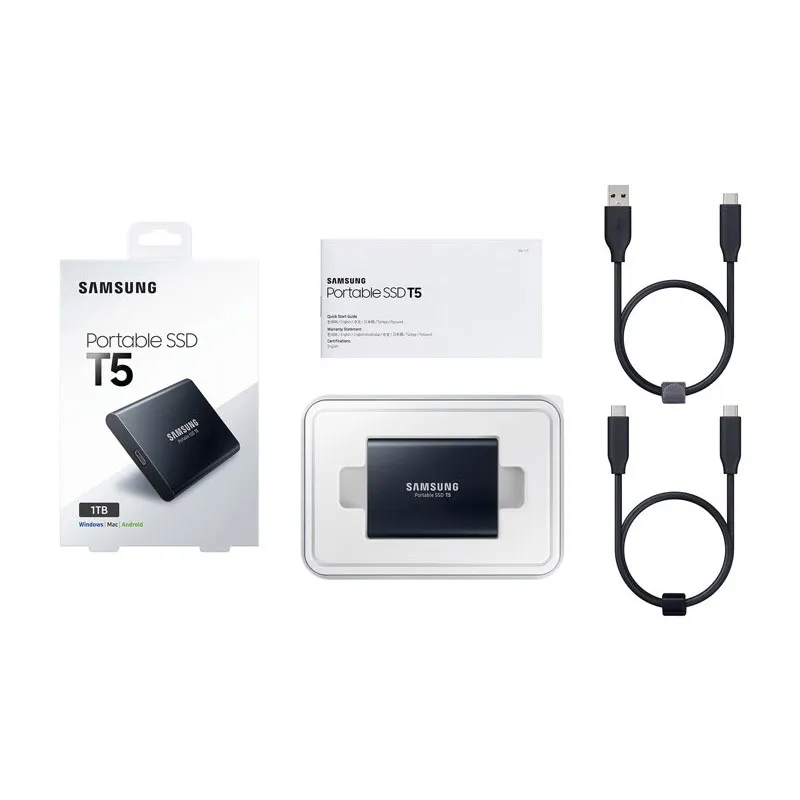 SAMSUNG T5 SSD USB3.1 HDD 250 ГБ 500 1 ТБ внешний жесткий диск USB 3 0 для настольных ПК Бесплатная