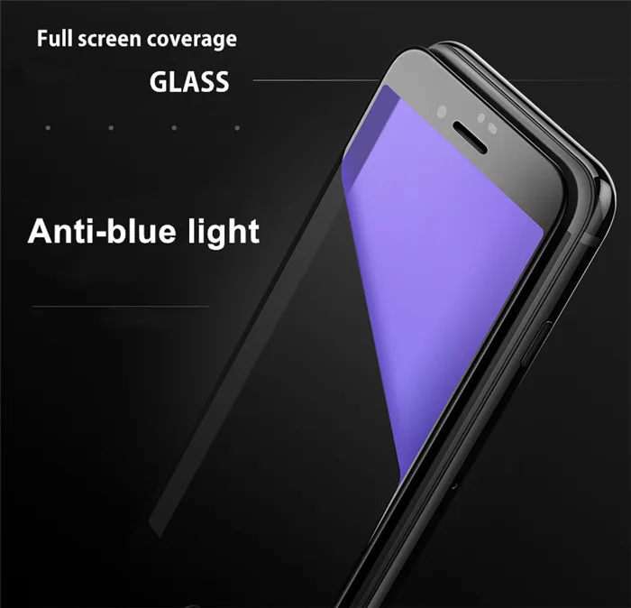 JOYCE анти-синий луч защита глаз закаленное стекло протектор экрана для iPhone 6S 7 8 Plus XR XS Max полное покрытие