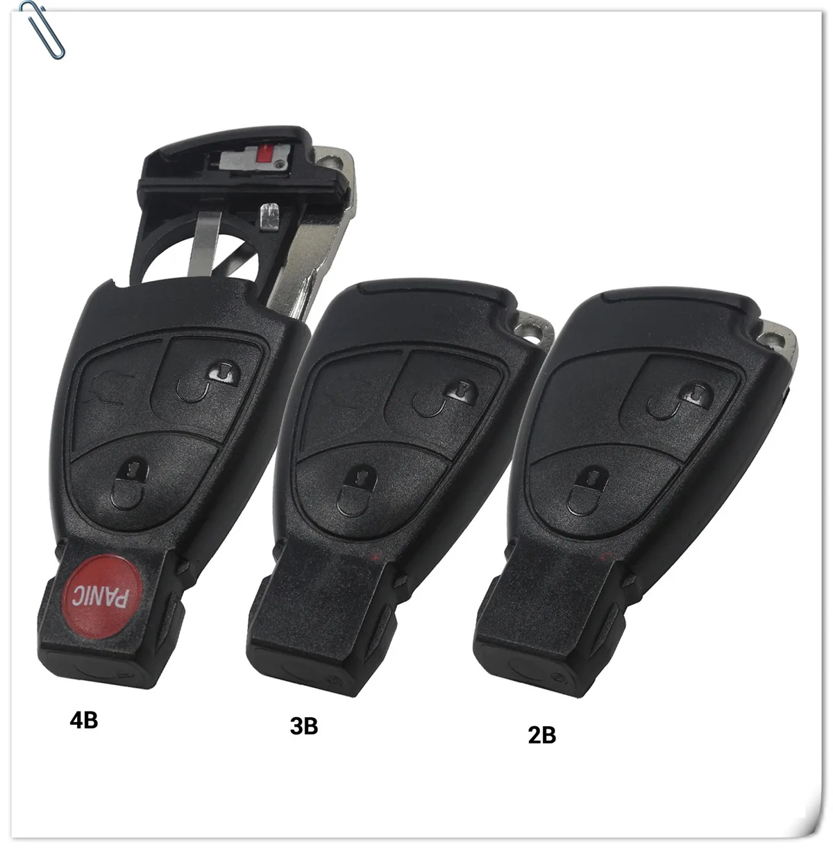 Keyforkess Smart Car Remote Key Case Fob Shell per Mercedes Benz MB C E ML S SL SLK CLK AMG pulsanti 2/3/4 lama morsetto batteria 7 Keyforkess Smart Car Remote Key Case Fob Shell per Mercedes Benz MB C E ML S SL SLK CLK AMG pulsanti 2/3/4 lama morsetto batteria -