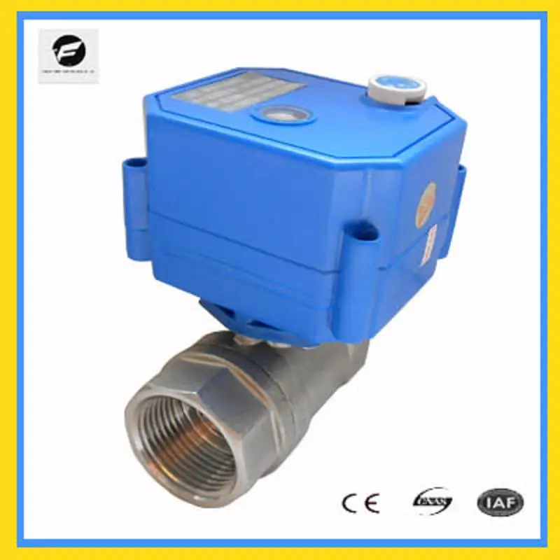 

CWX-25S mini motorized ball valve with manual override function with stainless steel material DC3-6v DC12v DC24v for water leak