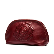 2016 spring and summer women leather embossed shoulder bag women clutch first layer of leather vintage bags BB648