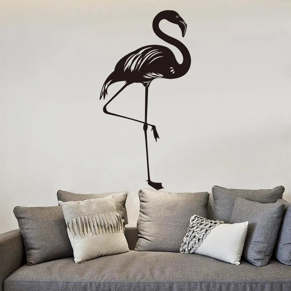

Flamingo Animals Wall Stickers For Living Room Soft Decals Bedroom Art Murals Removable DIY Wallpaper Home Decor