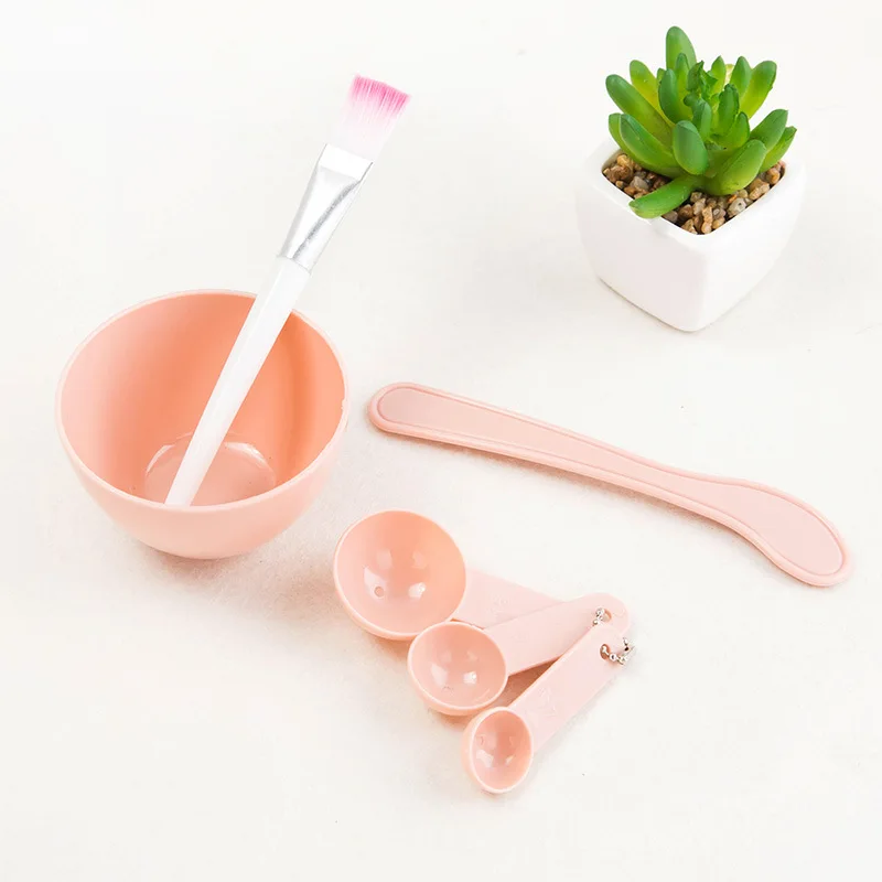4 in 1 6pcs DIY Facial Beauty Mask Bowl Women Cosmetic Makeup Tool with Brush Mixed Stir Spatula Stick Measuring Spoon kit