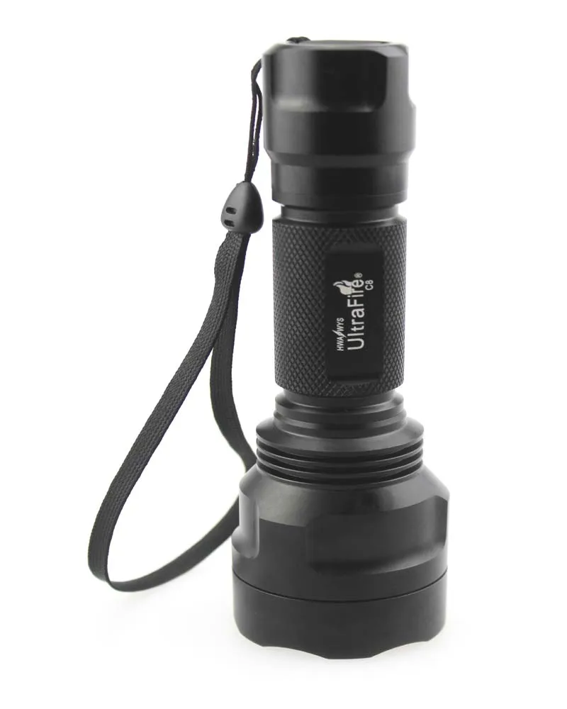

Super Bright C8 LED Torch Lamp CREE XP-L HI V2 1600lm Cool White Light OP 5-mode LED Flashlight Powered by 18650 Battery