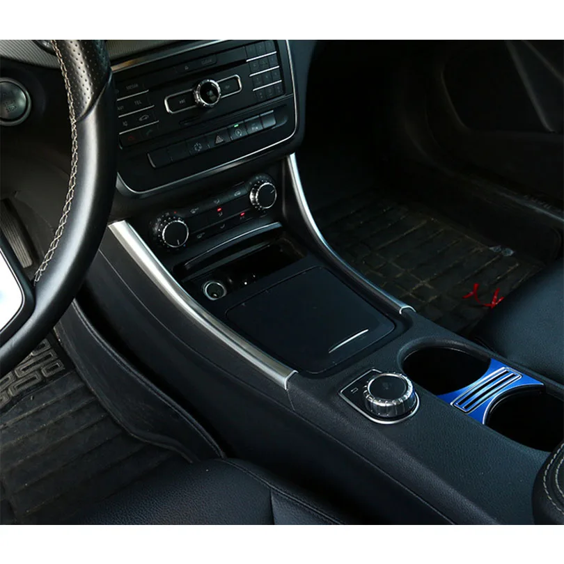 

2Pcs Chrome Center Console Panel Trim Decoration Sticker For Mercedes Benz GLA/CLA/A Class 200 220 260 W176 A180 Car Accessories