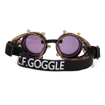 Vintage Gothic Steampunk Sunglasses Men Women Round Punk Sun Glasses Goggles 3