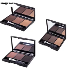 

wsryxxsc Professional Kit 3 Colors Powder Eyebrow Shadow Palett Lasting With Brush