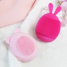 Милый мини-силикон щетка для чистки лица Уход за лицом очищающий лосьон на каждый день стиральная кисть для ухода за кожей стиральная машина щетки