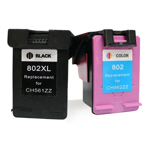 1set For HP802 XL Black & Color Ink Cartridge For HP 802XL Compatible for HP deskjet 1000 1050