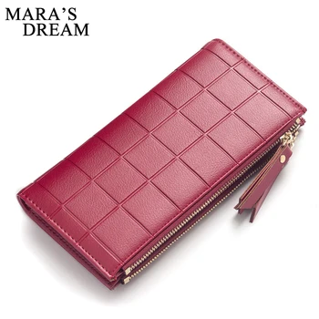 

Mara's Dream Wallet for Girls Phone With Double Zipper Solid Color Coin Purse Holders Money Bag Ladies Purse Women Slim Wallets