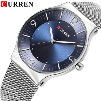 

CURREN 2018 New Fashion Simple Business Digital Quartz Men Watches Clock Full Steel Waterproof Male Wrist Watch Montre Homme