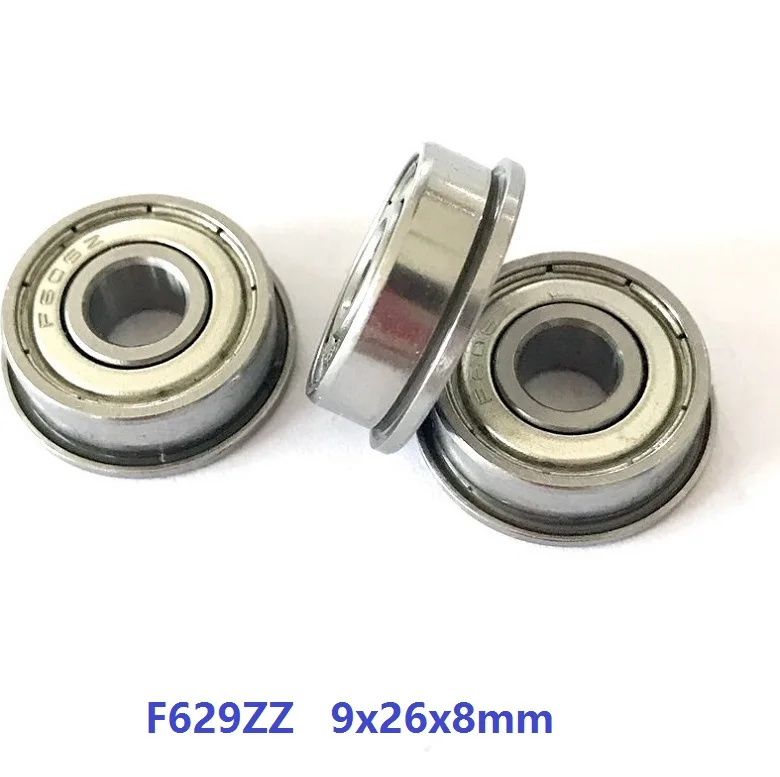 500 шт. F629ZZ F629Z F629 Z ZZ 9x26x8 мм Мини Фланец глубокий шаровой подшипник 9*26*8