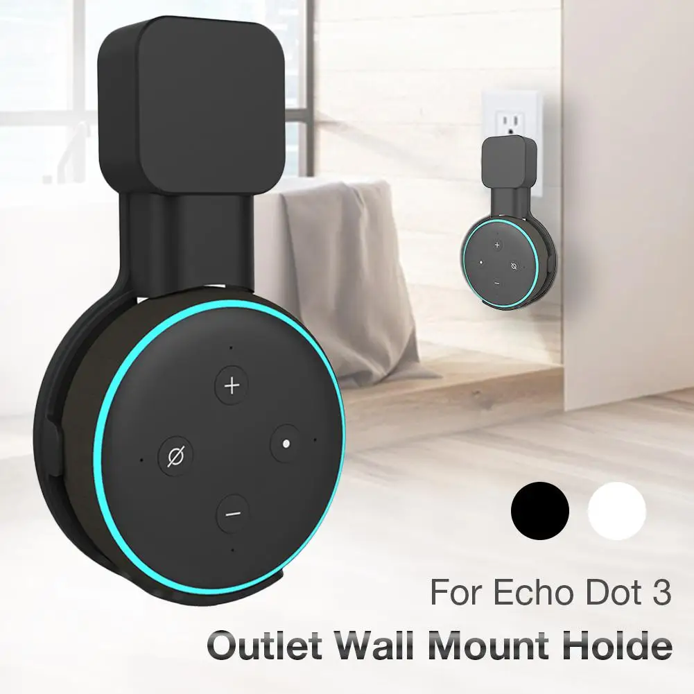 Outlet настенный держатель 1/2pcc для Echo Dot 3 компактный стенд для смарт с регулировкой шнура