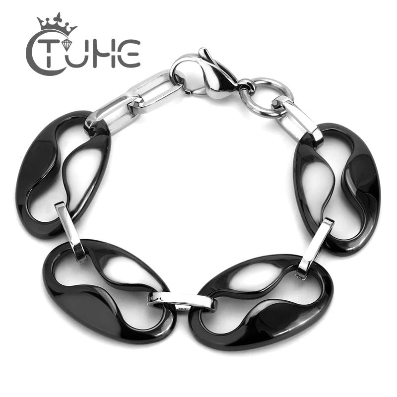 

2019 Infinity Black White Color Charm Bracelets Women Love Eternal Jewelry Ceramic Bracelet Friendship Bracelet Femme Fashion