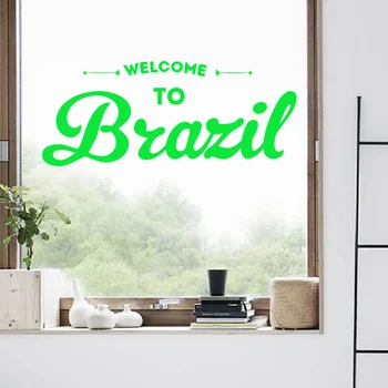 

Welcome to Brazil Brasil Wall Sticker Fantastic Wall Art Decal Wall Quote Sticker Home Decor Fashionable Wedding Decor Removable