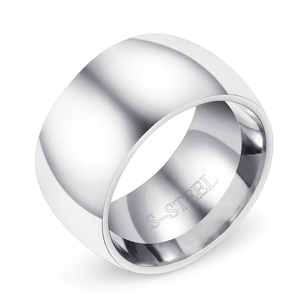 men's glossy 316L titanium steel men's rings that wear smooth