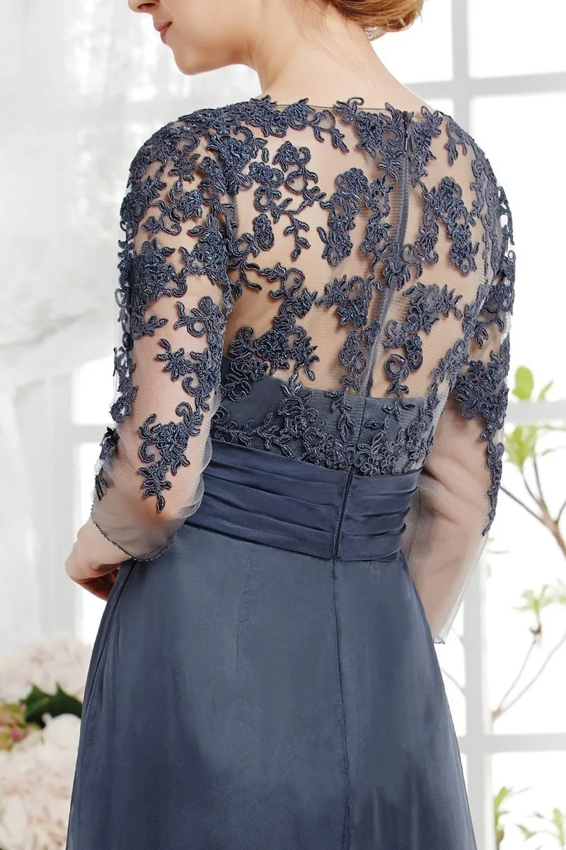 Navy-Mother-of-the-Bride-Dress-Cap-Sleeve-Chiffon-with-Appliques-3-4-Sleeve-Modest-Mother (1)