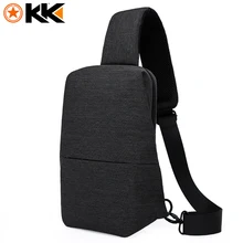 KAKA нагрудная сумка, Мужская нейлоновая сумка-слинг, Повседневная вместительная сумка через плечо, для короткой поездки, противоугонная сумка-мессенджер для подростков