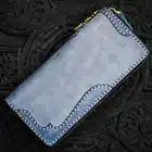 Модные роскошные мужские кошельки ручной работы, матовые, из натуральной кожи, повседневные, вертикальные модели, женские Кошельки и портмоне - 2