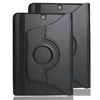 

360 Rotating Litchi skin PU Leather cases flip stand tablet cover for Samsung Galaxy Tab S2 9.7 SM-T810 T810 T811 T813 T815 T819