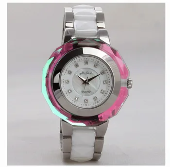 

Fashion Multi-faced Shining Crystal Watch Classic MELISSA Women Ceramic Wrist watch Trendy MELISSA Relogios Montre Femme F6285