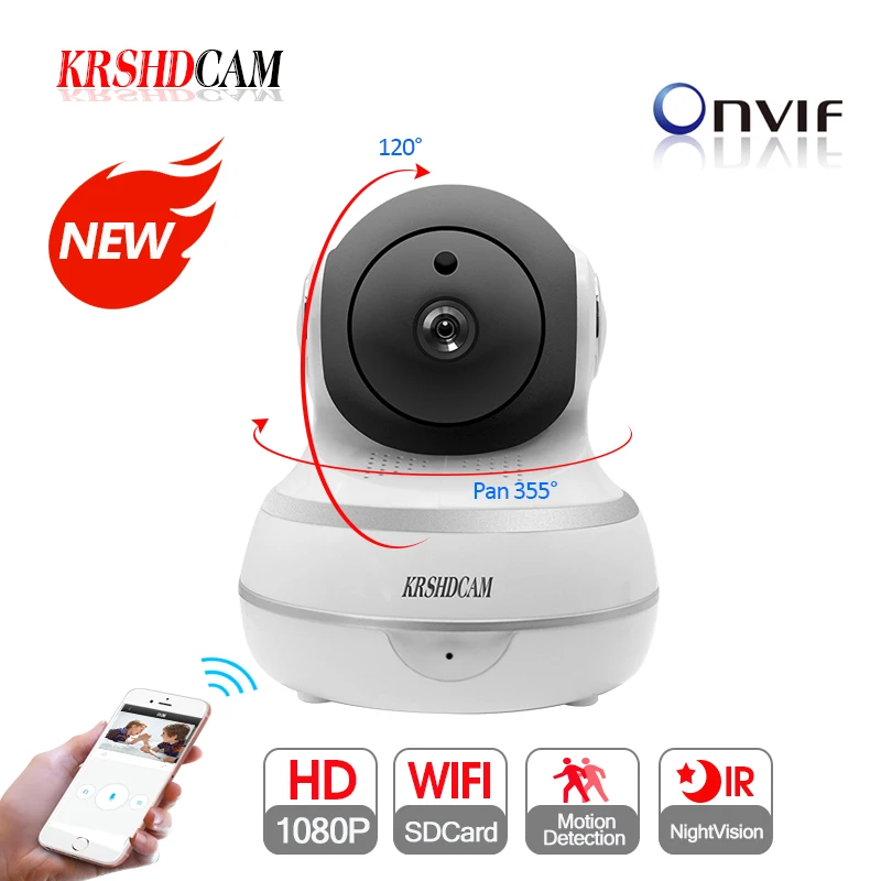 KRSHDCAM 1080P WIFI IP Camera font b Wireless b font Security CCTV IR Night Vision Audio