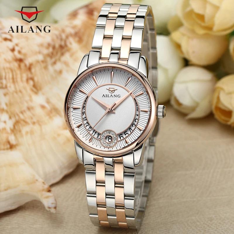 Koop AILANG Vrouwen Klassieke Zakelijke Horloge Elegante Klok Luxe Waterdicht Horloge Mode Strass Dames Quartz Horloges A092