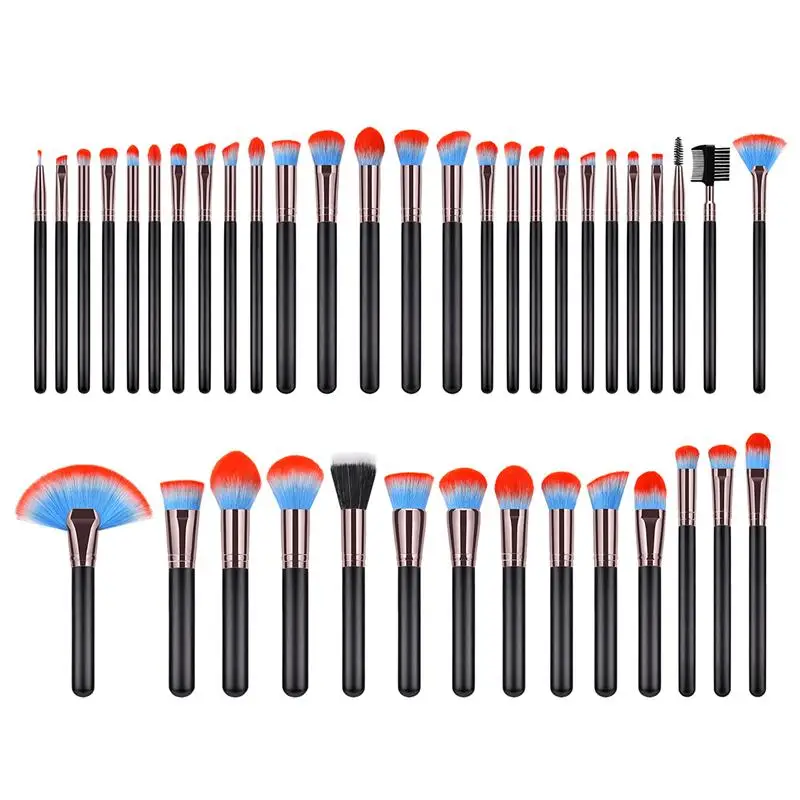 

40 pcs Makeup Brush Premium Soft Nylon Bristles Wooden Handle Powder Blush Cosmetics Brush Kit for Girls Ladies Women