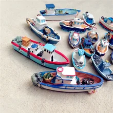 Nautical Artificial Mini Resin Boats Micro Fairy Garden Decor Home Statue Ornament Miniature/Terrarium Figurine DIY Accessories