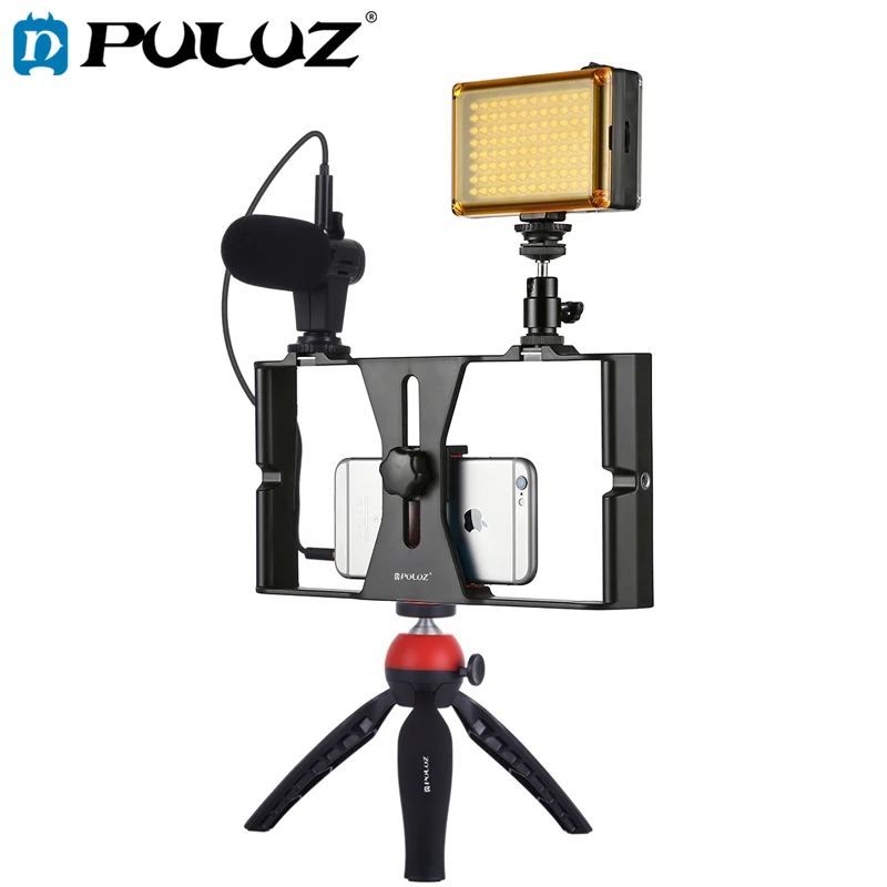 

PULUZ Smartphone Video Rig Filmmaking Recording Handle Stabilizer Bracket For iPhone/Smartphone