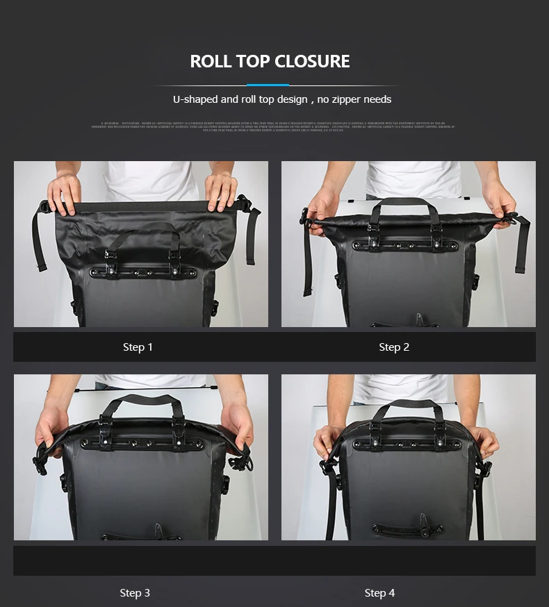 Cheap Roswheel Dry Series Full Waterproof Bike Bicycle Cycling Saddle Pannier Rear Seat Handlebar Bag Trunk Phone Case Holder 34