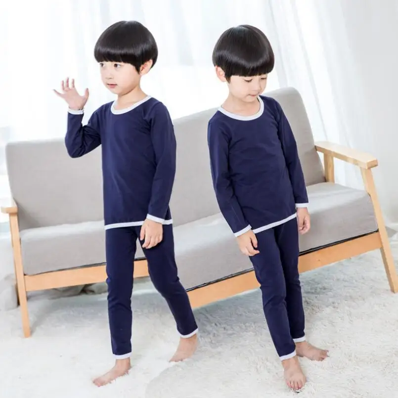 Long Sleeve Clothes Sets Children Sleepwear Boys Girls Pyjamas Enfant