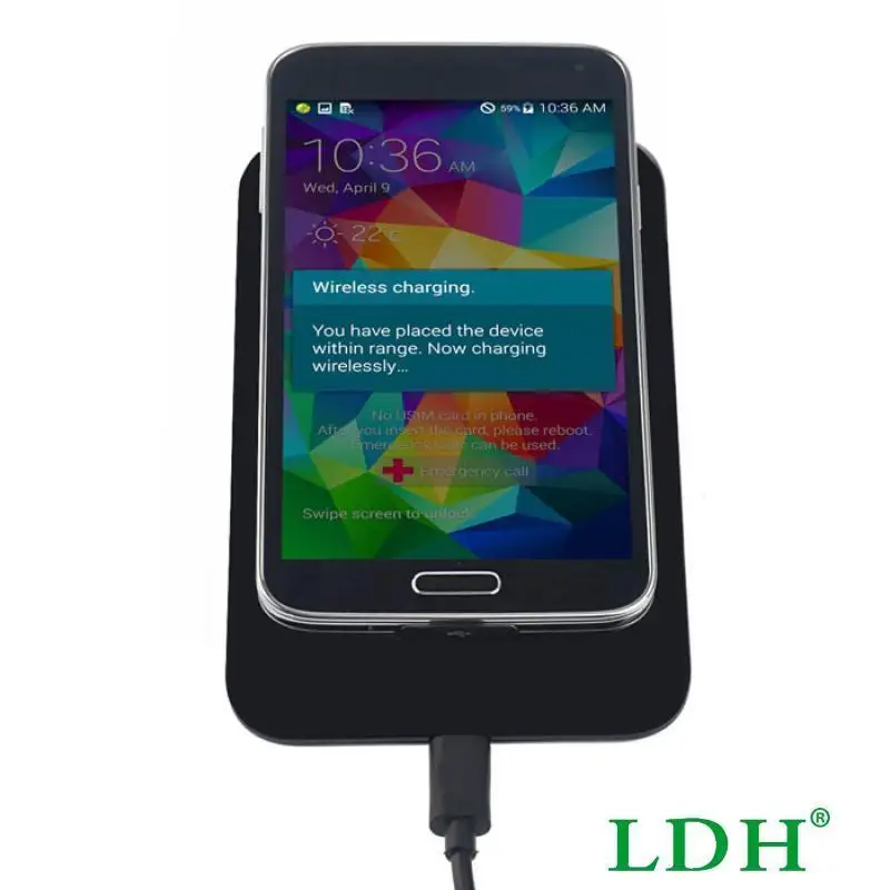 

high quality qi wireless charger portable charger external battery wireless charging+receiver for samsung galaxy s5 i9600 G900