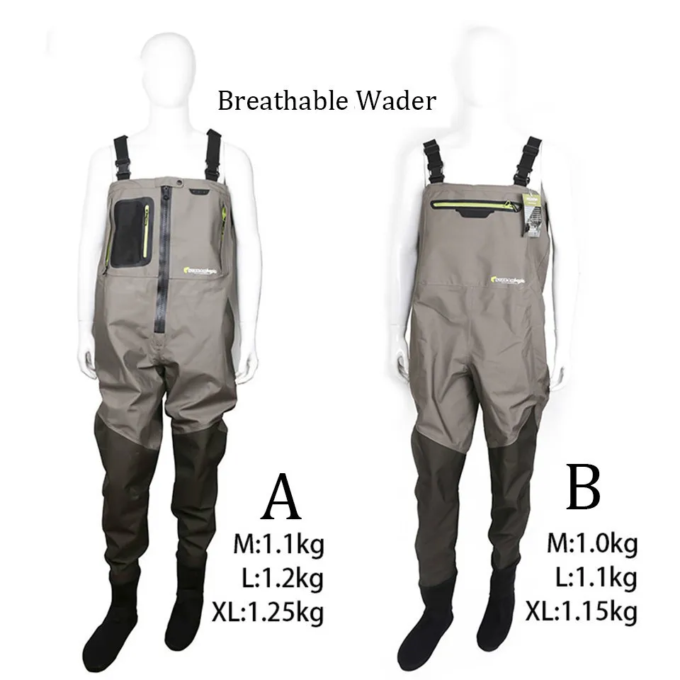 Outdoor Stocking Foot Light Weight Breathable Fly Fishing Wader