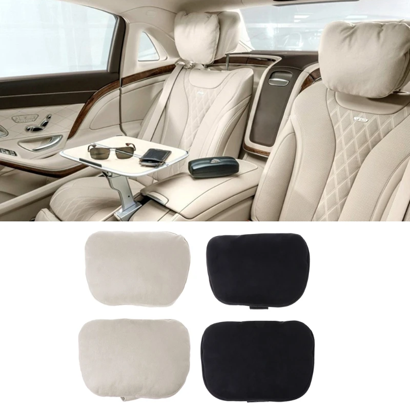 2 Pcs Universal Car Headrest S Class Ultra Soft Pillow For Mercedes