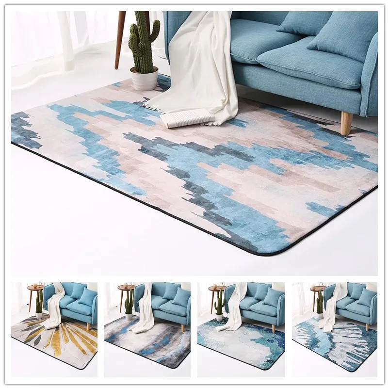 Европейский стиль ковер для гостиной впитывающий мягкий фланелевый ковер для спальни Aubusson ковры геометрической формы и коврики для гостиной