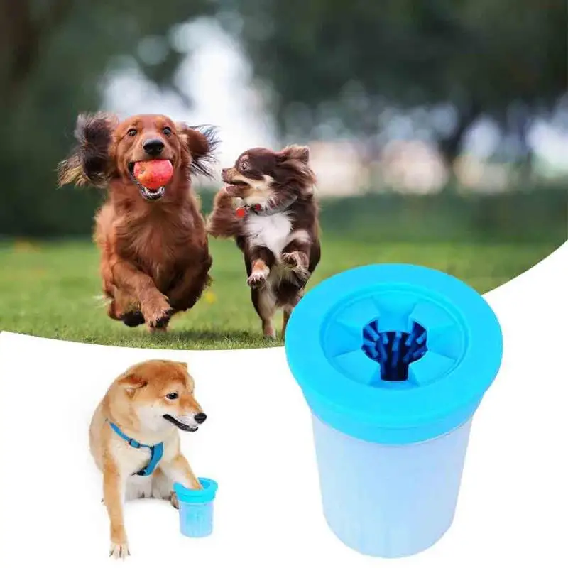 Pet Cats Dogs Чистящая чашка для собак кошек инструмент для чистки мягких пластиковых щеток для мытья лап шайба аксессуары для домашних животных для собак