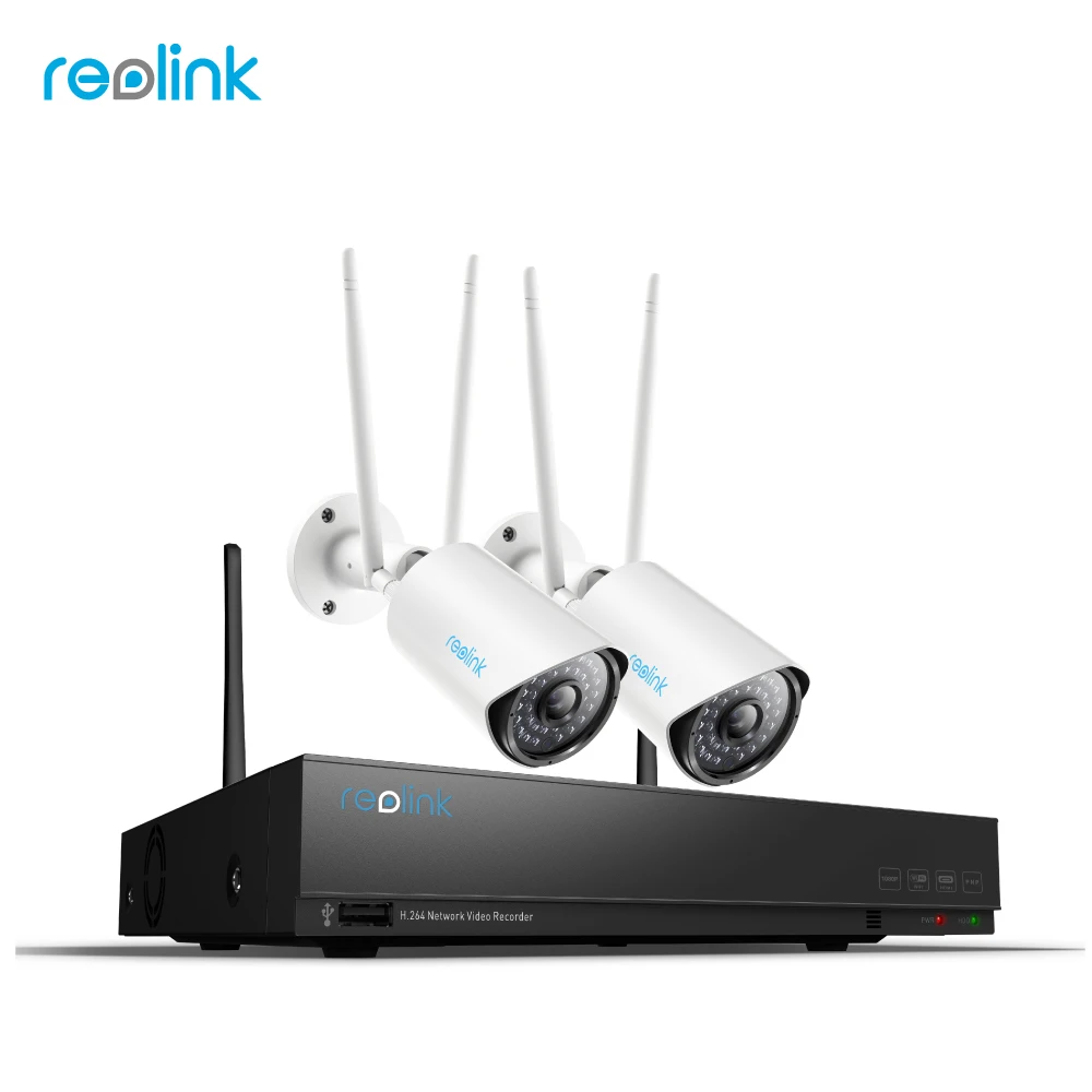 

Reolink 1080P Wireless Security Camera System 4Ch WiFi NVR&4 WiFi Cameras Outdoor Video Surveillance 1TB HDD RLK4-210WB2