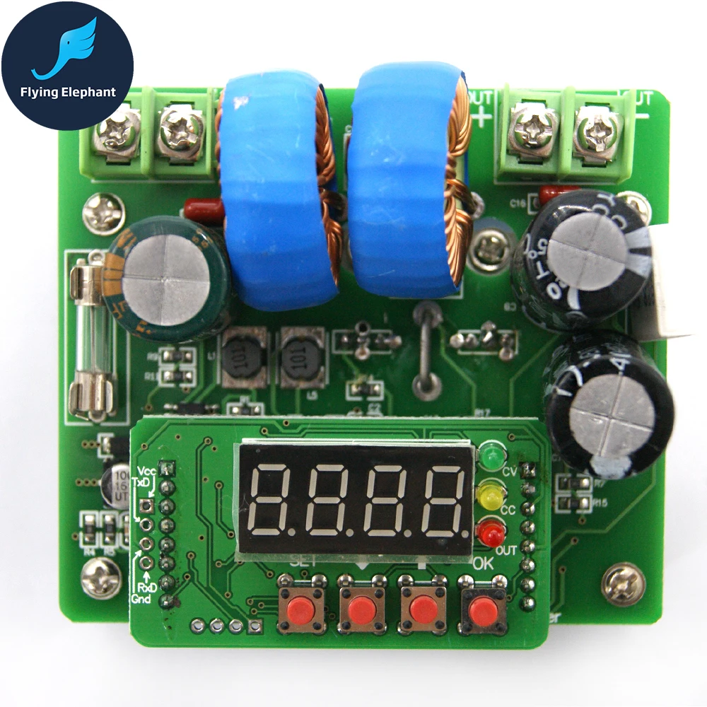 

Adjustable Step-up Power Module CNC Display DC-DC 400W 15A CC CV 6V~40V IN 8V~80V OUT 95% Efficiency