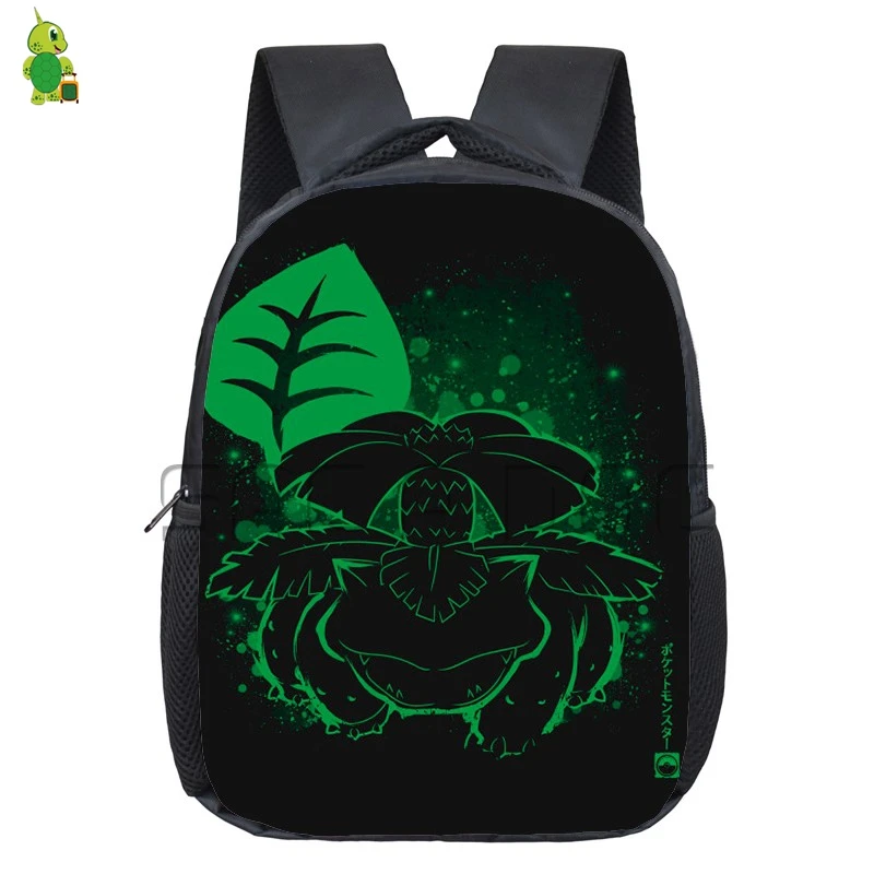 Us 12 6 16 Off Anime Pokemon Backpack For Kids Charizard Venusaur Fluorescence Kindergarten Backpacks Boys S Students School Bags Book Bag In