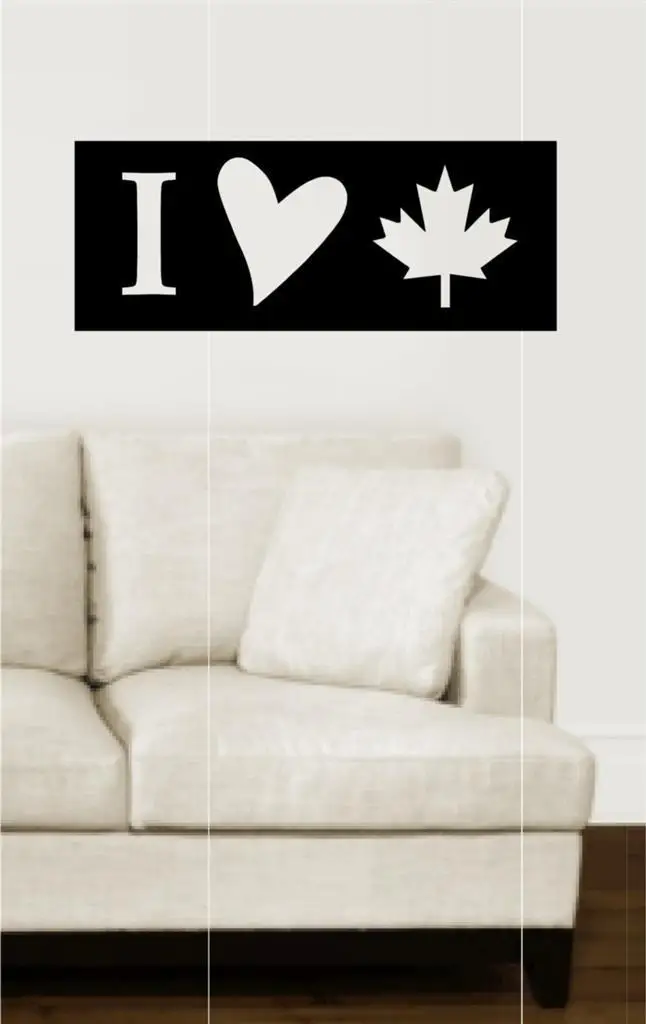 I Love Canada тематические Высококачественные наклейки на стену