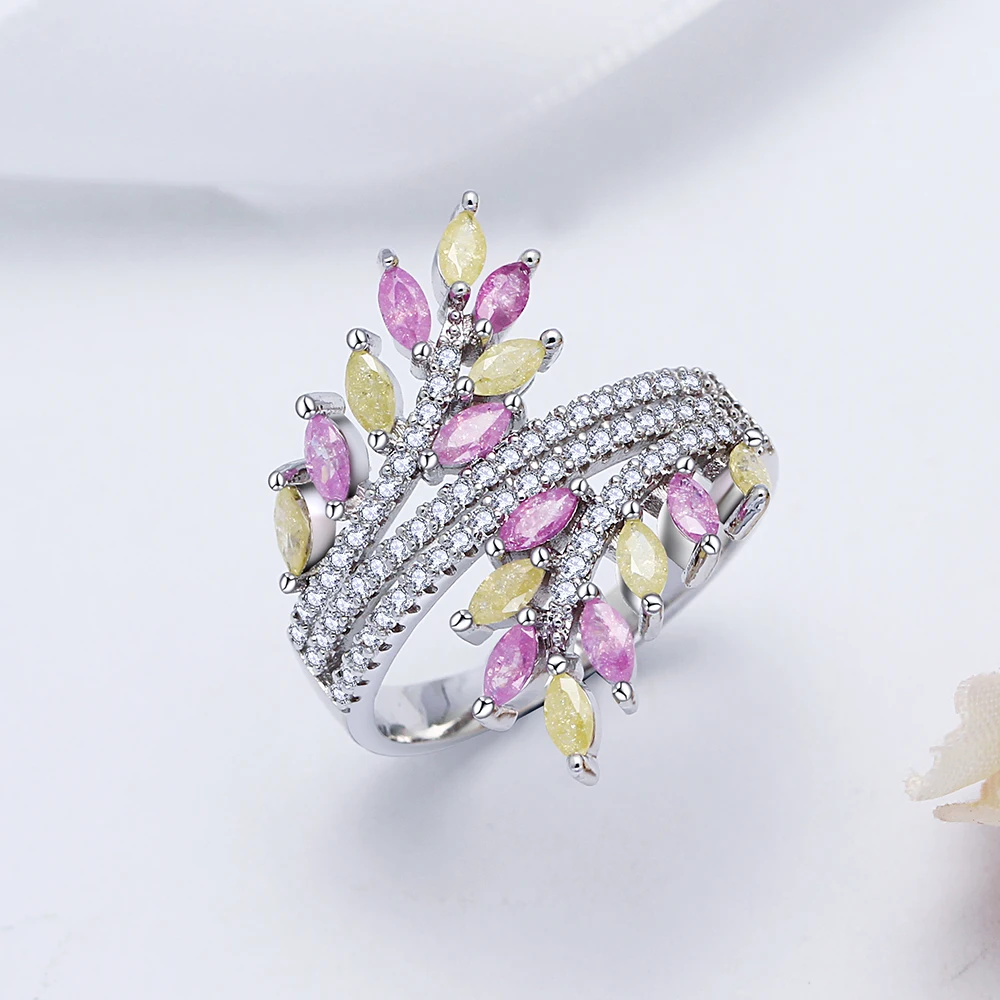 pink chanpagne stone ring