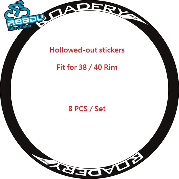 ROADERY Road Bike Wheel Sticker Set , Hollowed out, Fit for 38 / 40mm